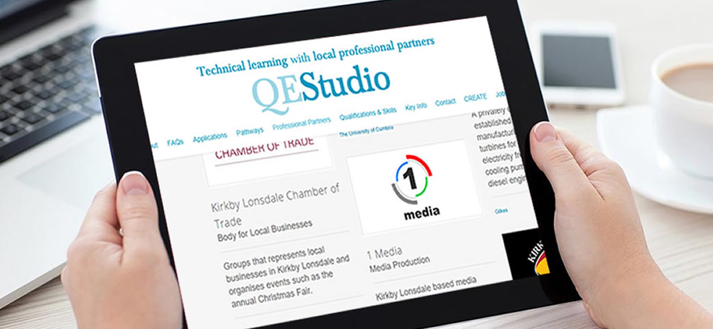The lakes, Cumbria and Lancashire Studio School - QES with partner 1 media events and video production